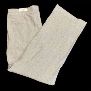 NWT Chico’s Amelia Black/White Stripe Linen Wide Leg Pants. Size 3R/US 16R